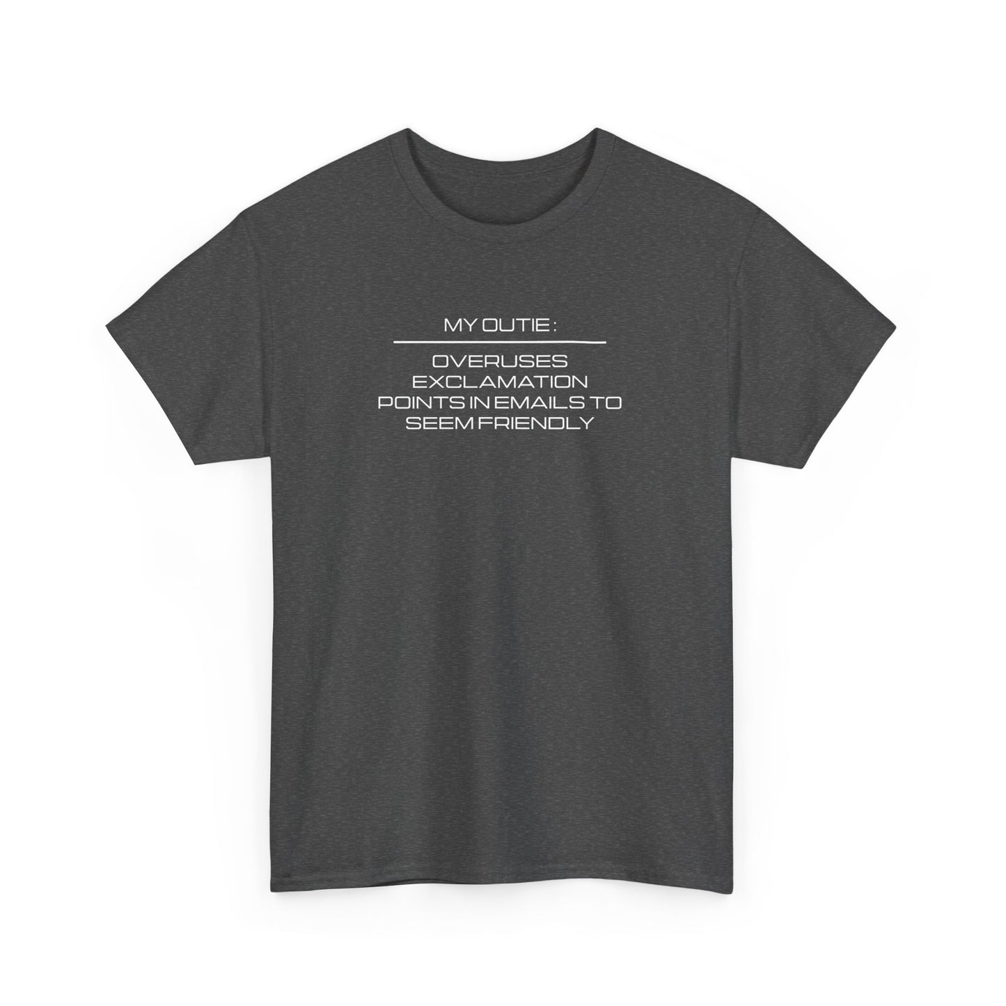 My Outie Overuses Exclamation Points in Emails to Seem Friendly - Severance Tee, Severance Inspired Tshirt, Lumon Industries Tshirt