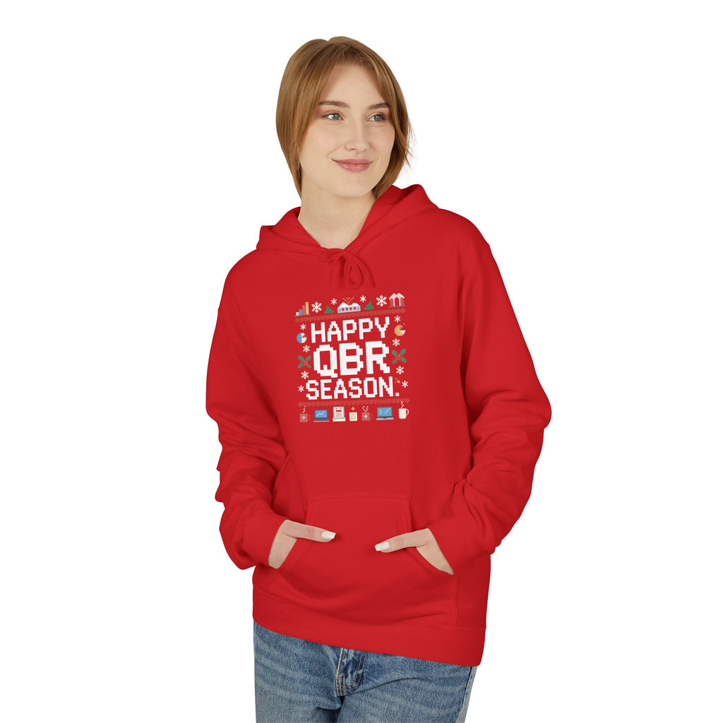 Happy QBR Season Knit Design -  Unisex Midweight Hoodie