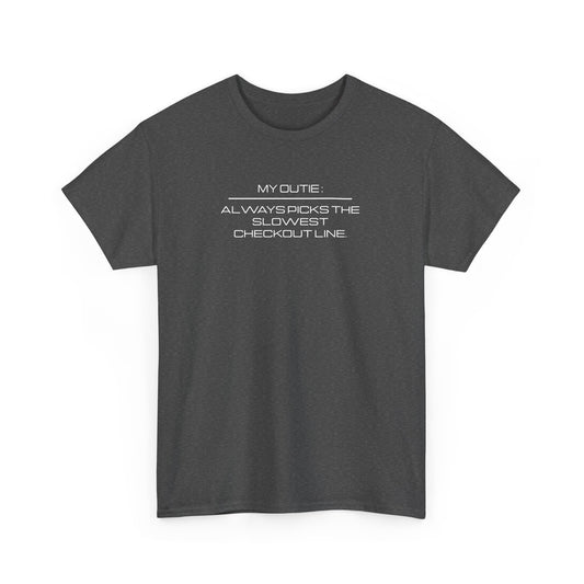 My Outie Always Picks the Slowest Checkout Line - Severance Tee, Severance Inspired Tshirt, Lumon Industries Tshirt, TV Show Inspired Tee