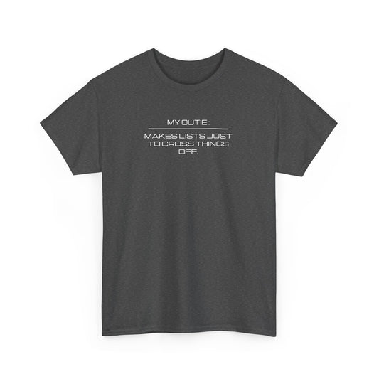 My Outie Makes Lists Just to Cross Things Off - Severance Tee, Severance Inspired Tshirt, Lumon Industries Tshirt
