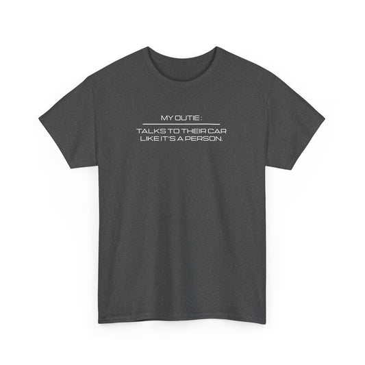 My Outie Talks to Their Car Like Its a Person - Severance Tee, Severance Inspired Tshirt, Lumon Industries Tshirt, TV Show Inspired Tee