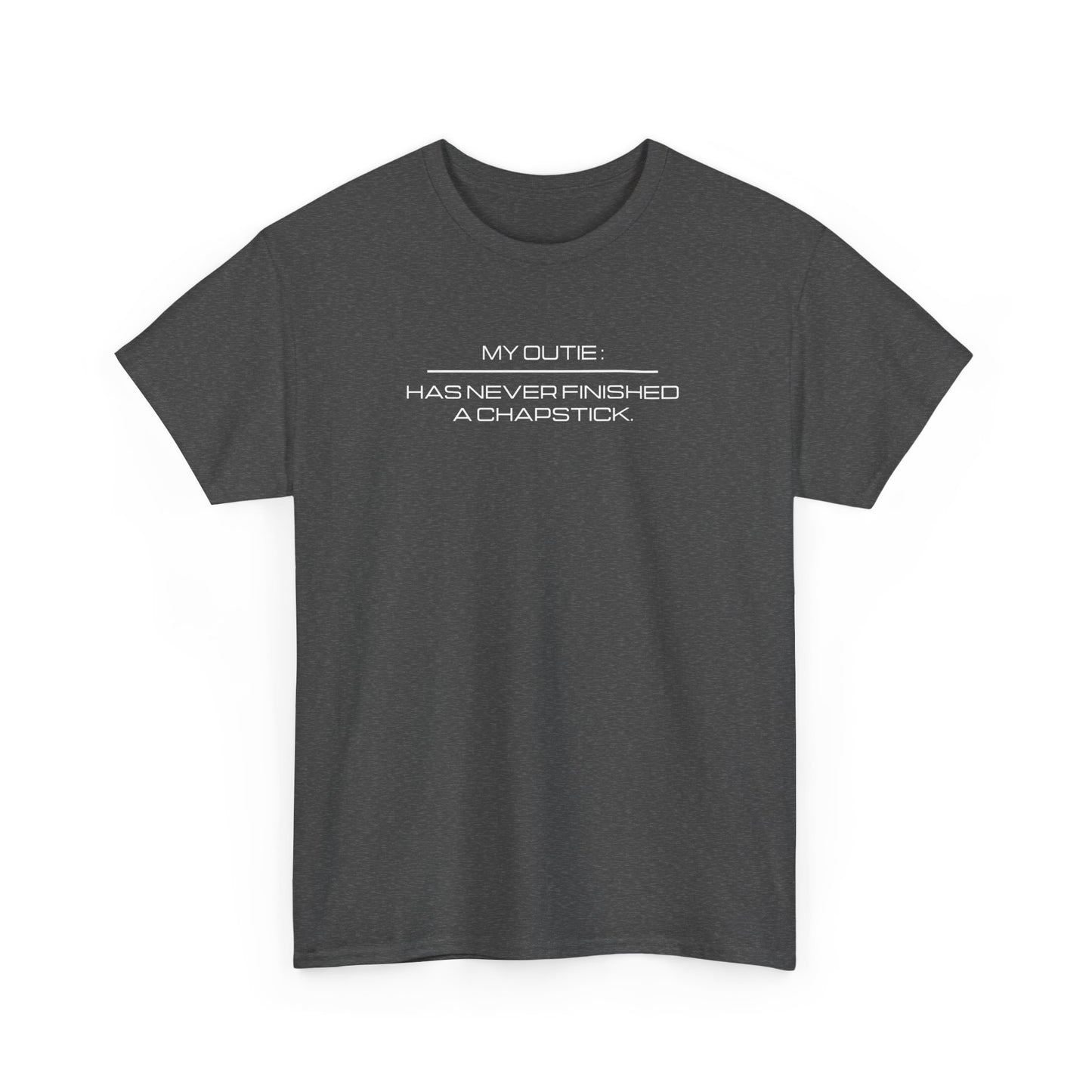 My Outie Has Never Finished a Chapstick - Severance Tee, Severance Inspired Tshirt, Lumon Industries Tshirt, TV Show Inspired Tee