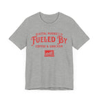 Digital Marketer Fueled by Coffee and Sarcasm (Red print) - T-Shirt - WFH Shirts