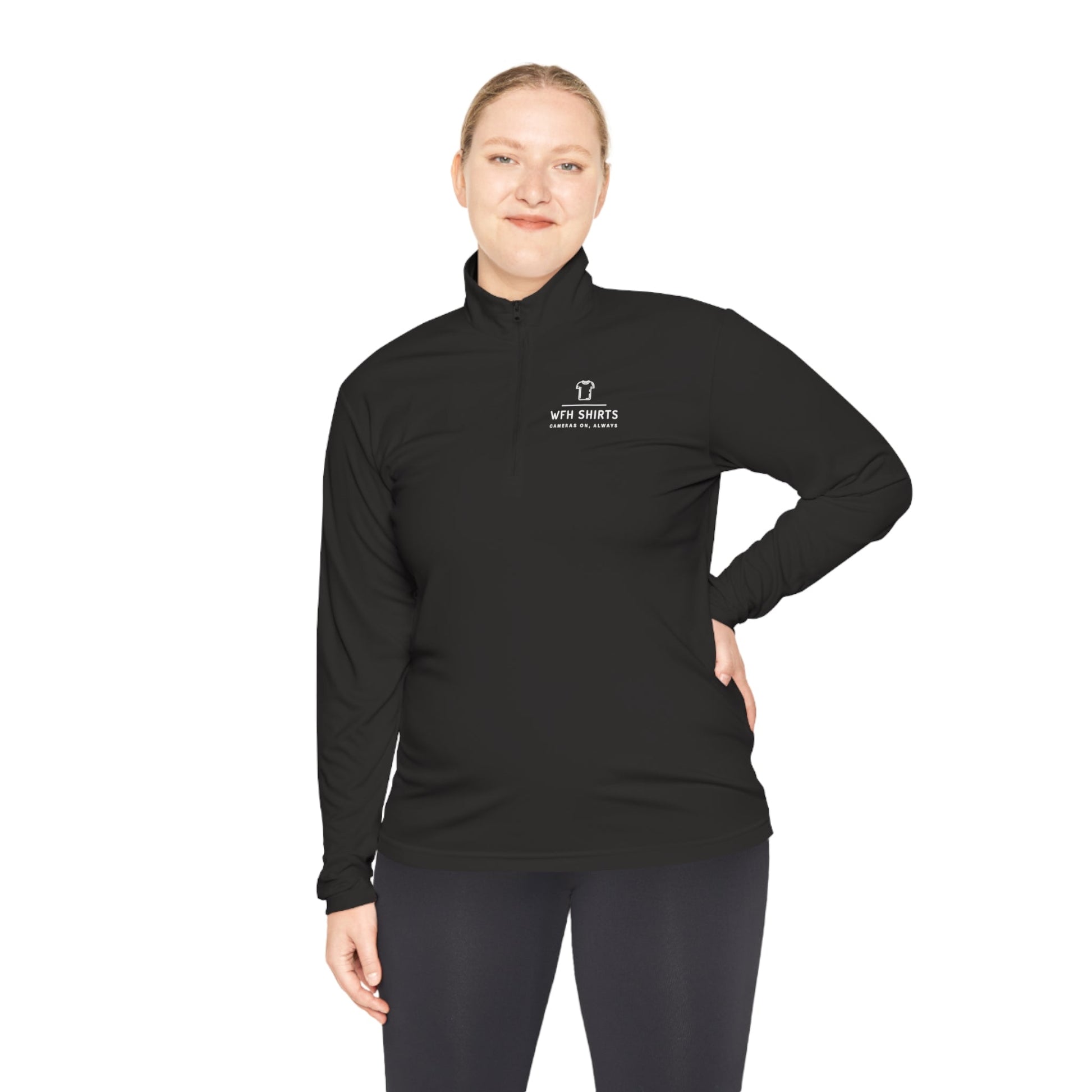 WFH Shirts Logo - Unisex Quarter-Zip Pullover - Long-sleeve - WFH Shirts