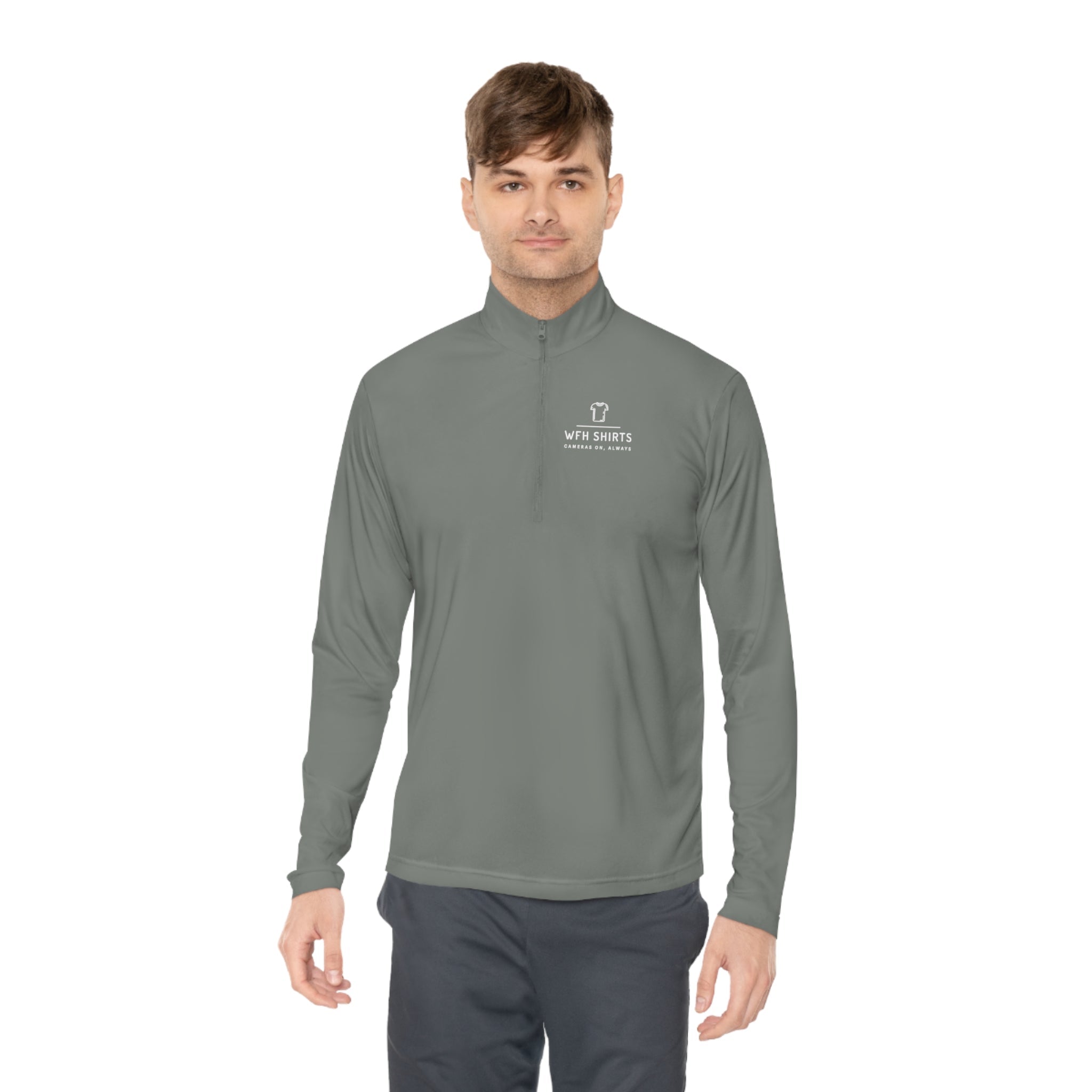 WFH Shirts Logo - Unisex Quarter-Zip Pullover - Long-sleeve - WFH Shirts