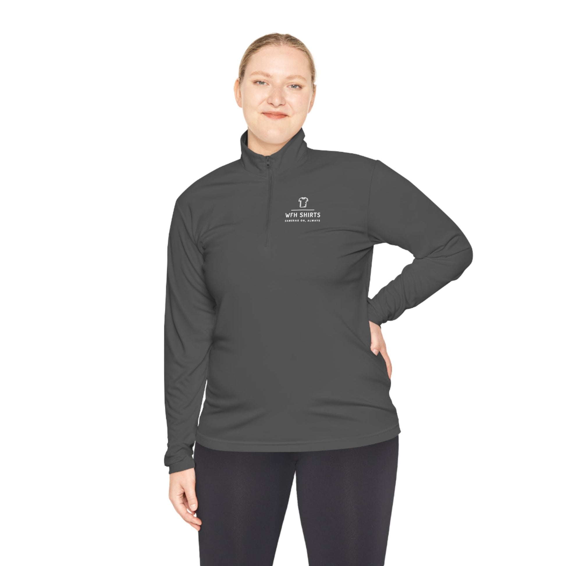 WFH Shirts Logo - Unisex Quarter-Zip Pullover - Long-sleeve - WFH Shirts